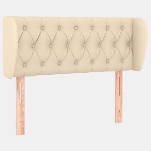 vidaXL Cabeceira de cama c abas tecido 93x23x7888 cm creme