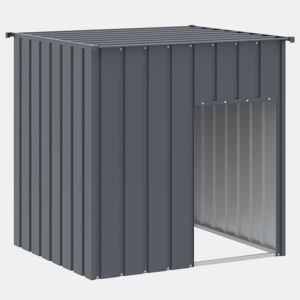 vidaXL Casota para cães com telhado antracite 110x103x109 cm aço galvanizado