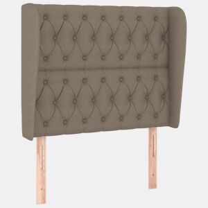 vidaXL Cabeceira cama abas tecido 103x23x118128 cm cinza-acastanhado