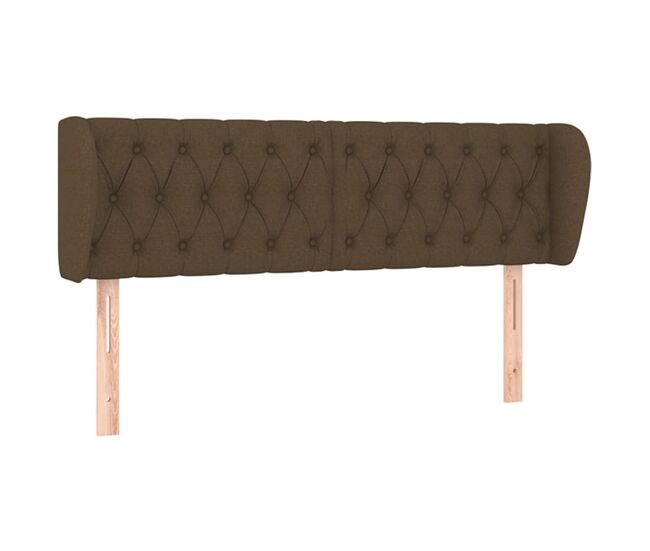 Vidaxl cabecero de tela marrón oscuro 163x23x78/88 cm