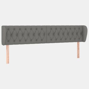 vidaXL Cabeceira de cama c abas tecido 183x23x7888cm cinzento-escuro