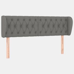 vidaXL Cabeceira de cama c abas tecido 147x23x7888cm cinzento-escuro