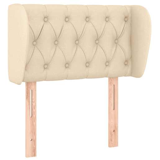 vidaXL Cabeceira de cama c abas tecido 83x23x7888 cm creme