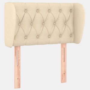 vidaXL Cabeceira de cama c abas tecido 83x23x7888 cm creme