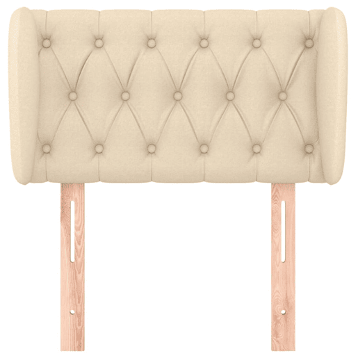 vidaXL Cabeceira de cama c abas tecido 83x23x7888 cm creme