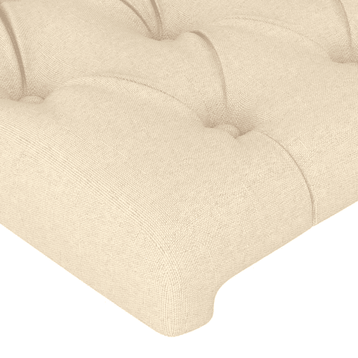 vidaXL Cabeceira de cama c abas tecido 83x23x7888 cm creme