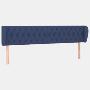 vidaXL Cabeceira de cama c abas tecido 203x23x7888 cm azul