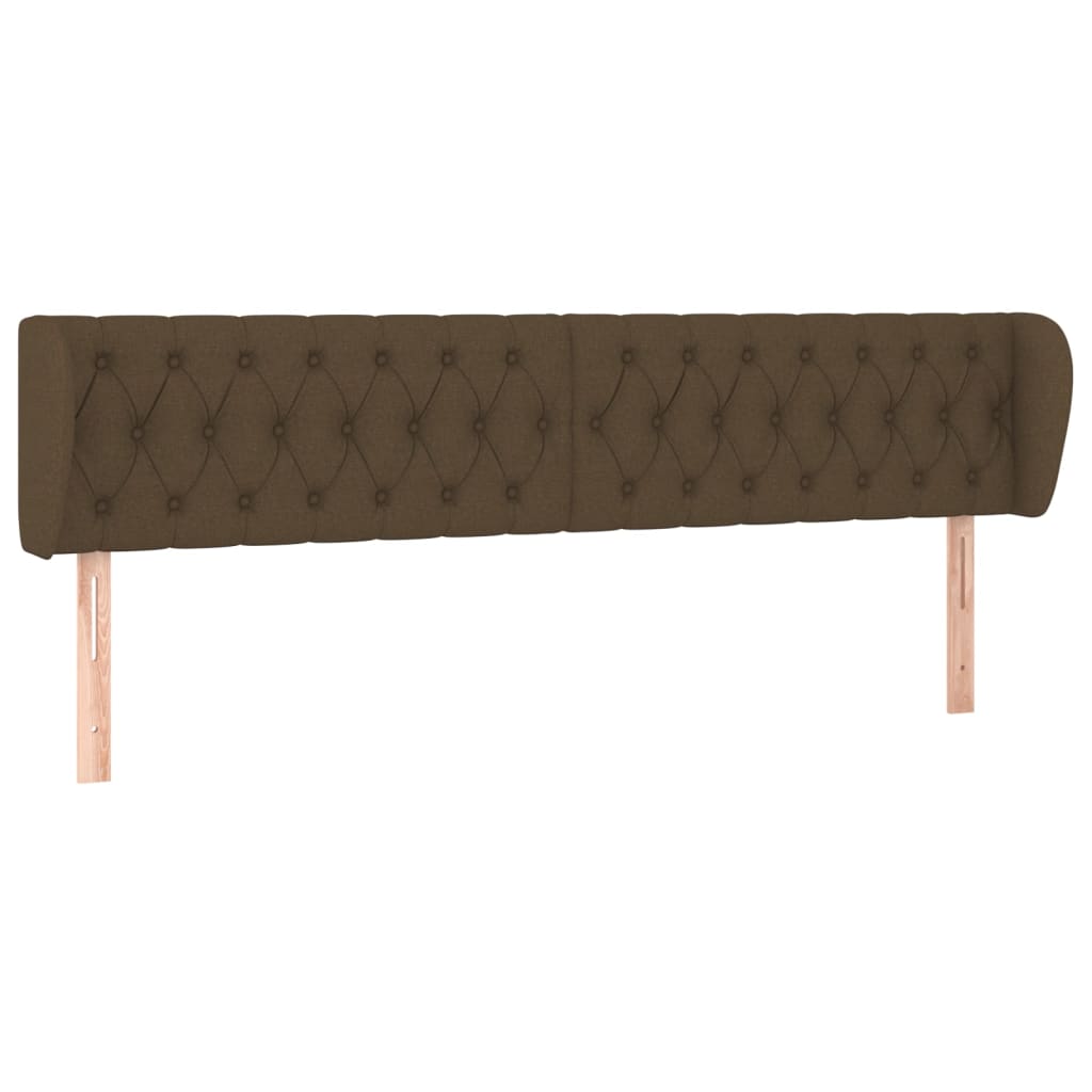Vidaxl cabecero de tela marrón oscuro 203x23x78/88 cm