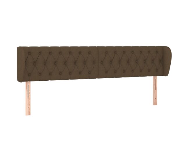 Vidaxl cabecero de tela marrón oscuro 203x23x78/88 cm