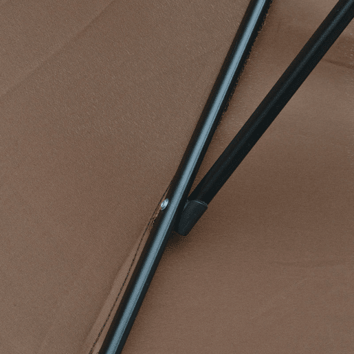 Outsunny Chapéu de Sol Excêntrico Ø 295 cm Guarda-Sol de Jardim com Ângulo Ajustável em 3 Posições Base Cruzada e Manivela Tecido de Poliéster 180 gm² Guarda-Sol para Terraço Pátio Café