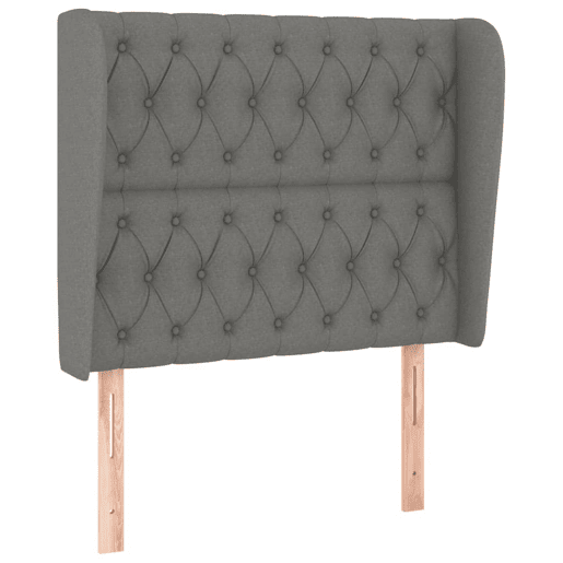 vidaXL Cabeceira cama c abas tecido 93x23x118128 cm cinzento-escuro vidaXL Cabeceira cama c abas tecido 93x23x118128 cm cinzento-escuro