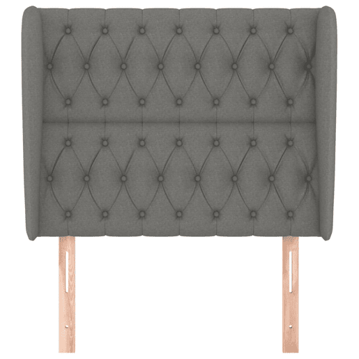vidaXL Cabeceira cama c abas tecido 93x23x118128 cm cinzento-escuro vidaXL Cabeceira cama c abas tecido 93x23x118128 cm cinzento-escuro