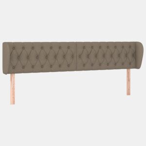 vidaXL Cabeceira cama abas tecido 183x23x7888 cm cinzento-acastanhado