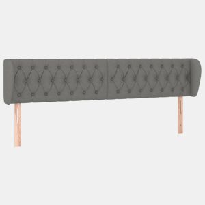 vidaXL Cabeceira de cama c abas tecido 203x23x7888cm cinzento-escuro
