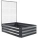 Jardinera con Celosía Acero Galvanizado Outsunny Jardinera con Celosía Acero Galvanizado Outsunny Gris