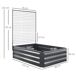 Jardinera con Celosía Acero Galvanizado Outsunny Jardinera con Celosía Acero Galvanizado Outsunny Gris