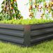 Jardinera con Celosía Acero Galvanizado Outsunny Jardinera con Celosía Acero Galvanizado Outsunny Gris