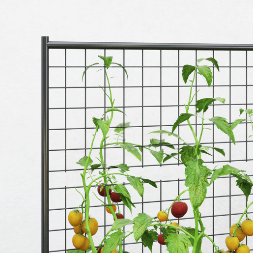 Outsunny Caixa de Plantio Grande de Exterior Caixa de Plantio de Aço Galvanizado com Treliça para Plantas Trepadeiras e Fundo Aberto para Pátio Varanda 80x115x125 cm Cinza Escuro