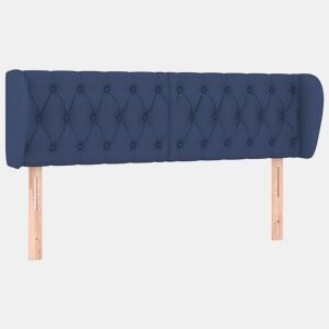 vidaXL Cabeceira de cama c abas tecido 163x23x7888 cm azul