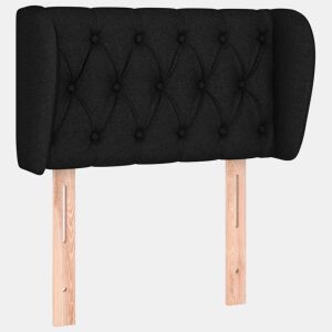 vidaXL Cabeceira de cama c abas tecido 83x23x7888 cm preto