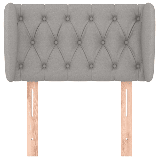 vidaXL Cabeceira de cama c abas tecido 83x23x7888 cm cinzento-claro vidaXL Cabeceira de cama c abas tecido 83x23x7888 cm cinzento-claro