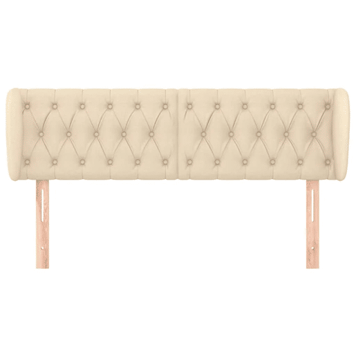 vidaXL Cabeceira de cama c abas tecido 163x23x7888 cm creme vidaXL Cabeceira de cama c abas tecido 163x23x7888 cm creme