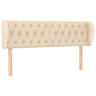 vidaXL Cabeceira de cama c abas tecido 147x23x7888 cm creme