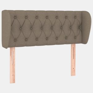 vidaXL Cabeceira cama abas tecido 93x23x7888 cm cinzento-acastanhado