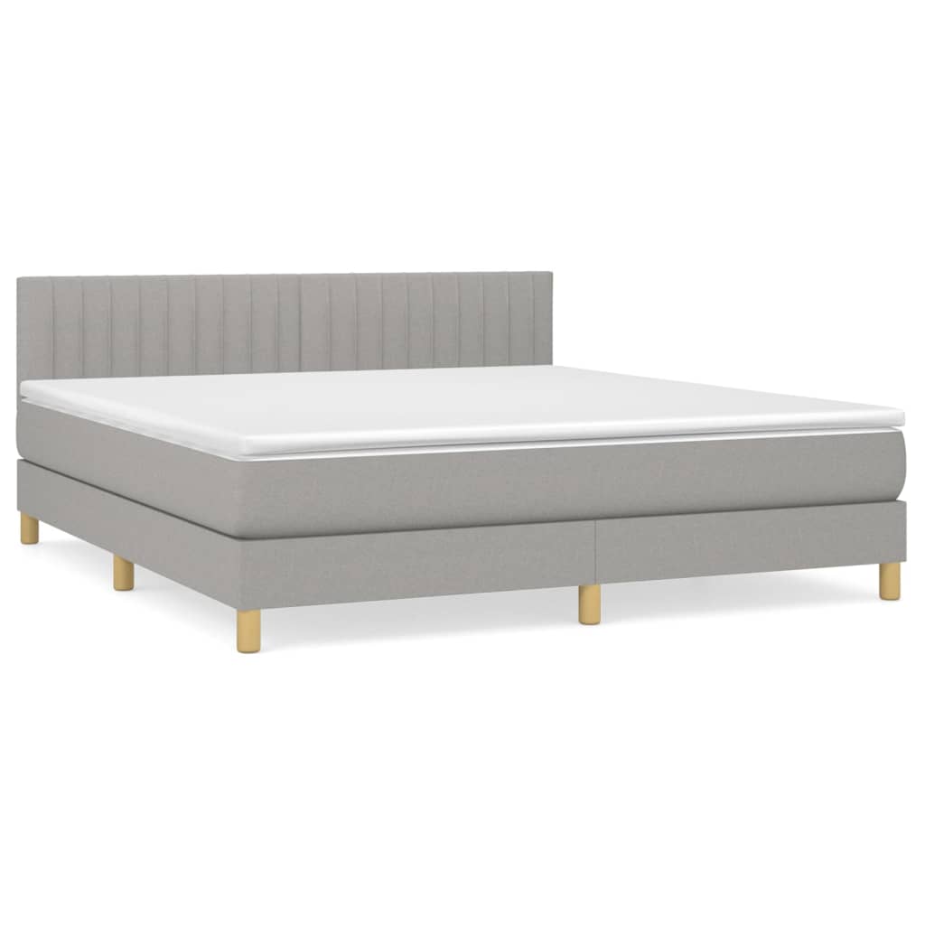 Cama box spring 160x200 Gris Claro