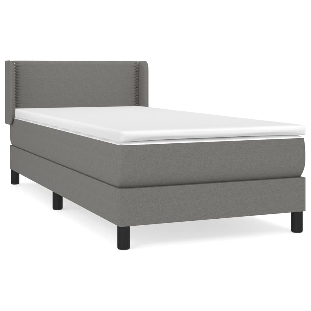 Cama box spring 100x200 Gris Oscuro