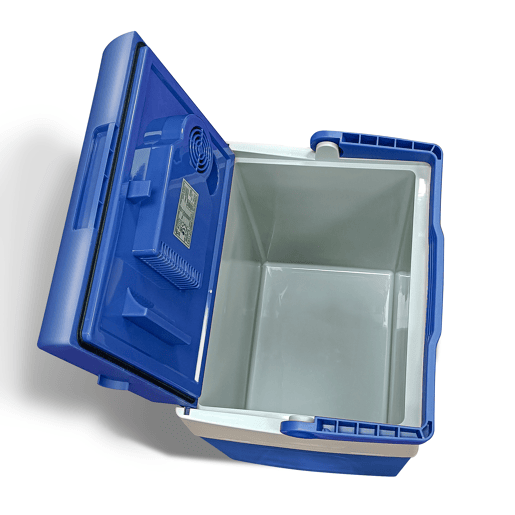 Briebe CF1153BLU Geleira Eléctrica 28L, Refrigerador Eléctrico Portátil, Campismo Viagens 12V  220 - 240V, Refrigeração e Aquecimento, 55, Azul