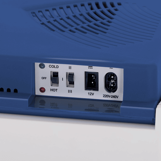 Briebe CF1153BLU Geleira Eléctrica 28L, Refrigerador Eléctrico Portátil, Campismo Viagens 12V  220 - 240V, Refrigeração e Aquecimento, 55, Azul