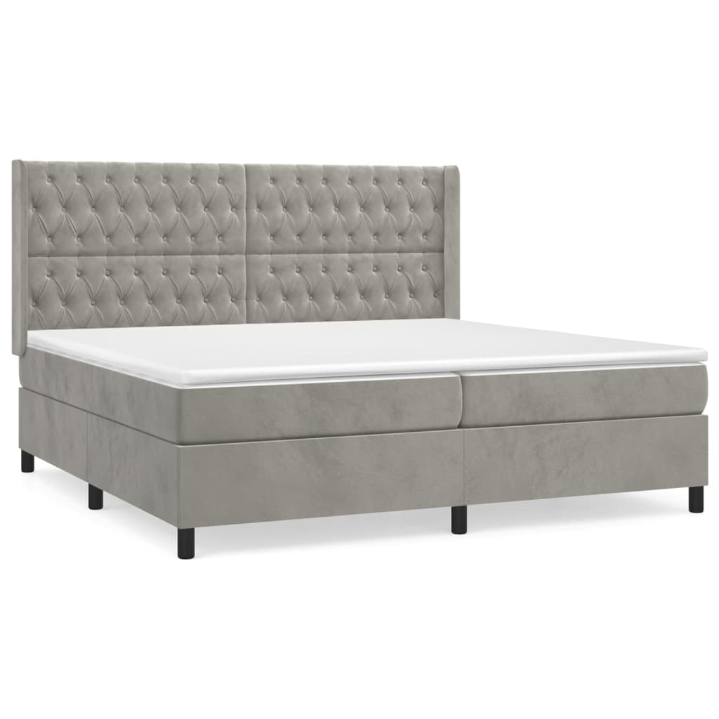 Cama box spring 200x200 Gris