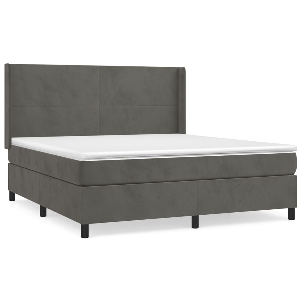 Cama box spring 180x200 Gris Oscuro
