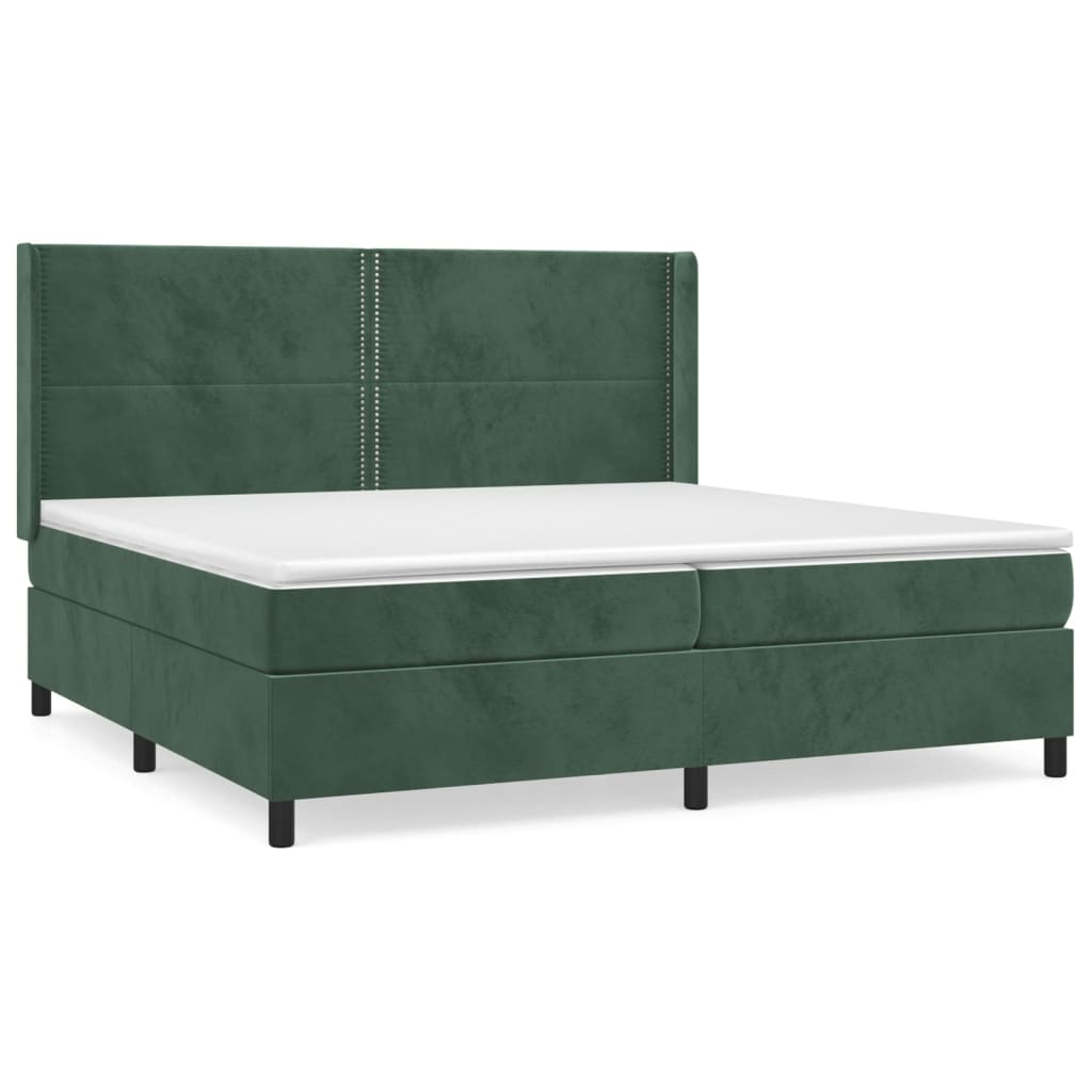 Cama box spring 200x200 Verde