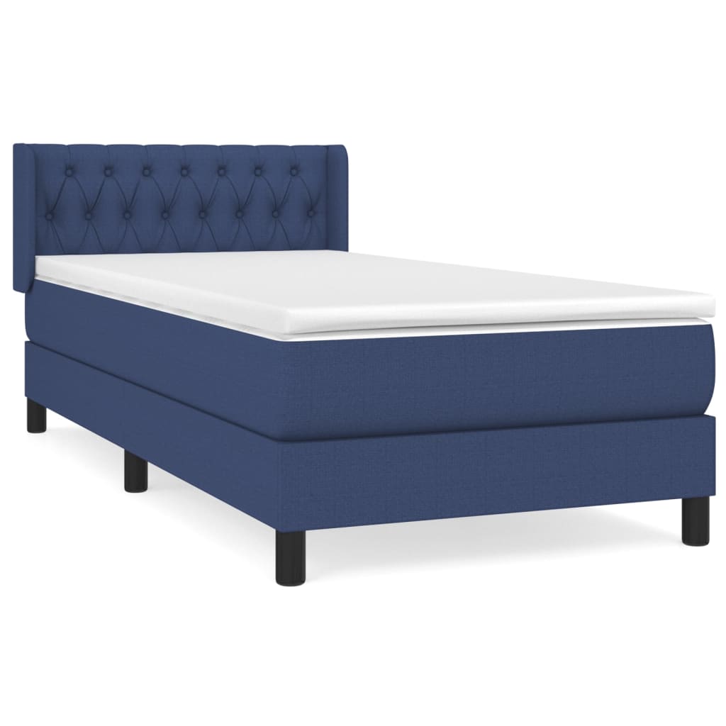 Cama box spring 90x200 Azul