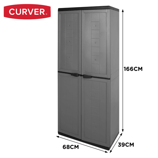 Curver Armário alto em resina 3 prateleiras 68x39x166 cm