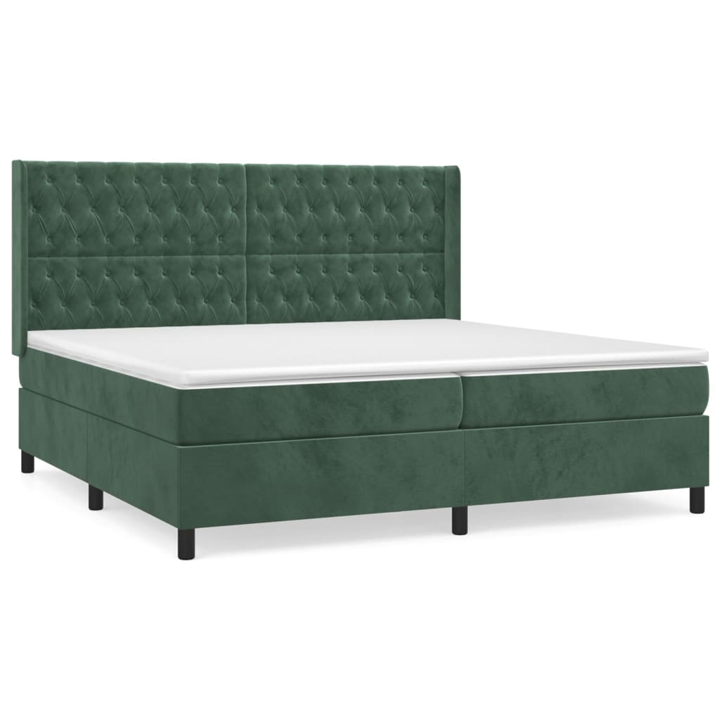 Cama box spring 200x200 Verde