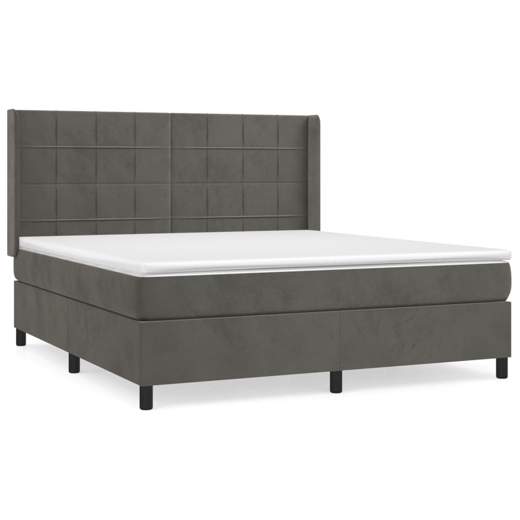 Cama box spring 180x200 Gris Oscuro