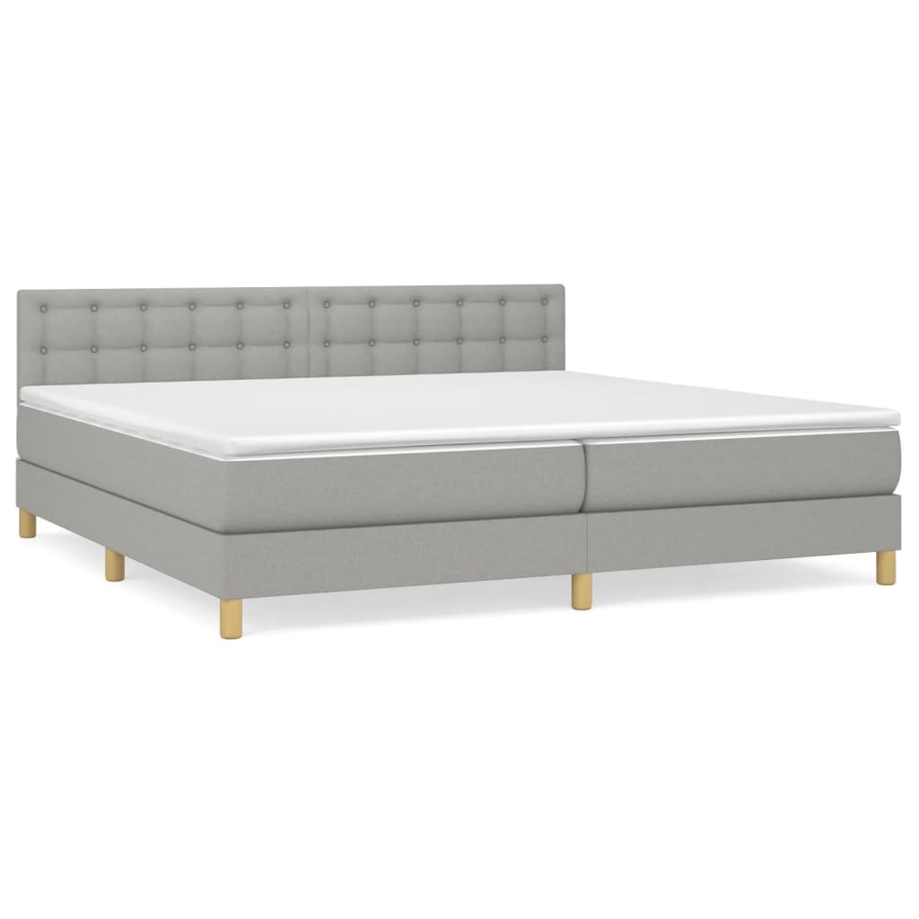 Cama box spring 200x200 Gris Claro