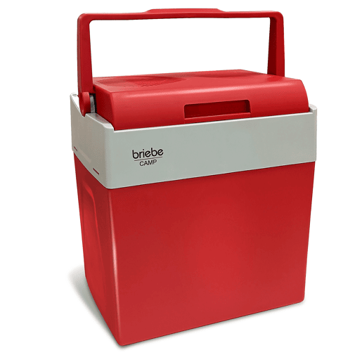 Briebe CF1153RED Geleira Eléctrica 28L, Refrigerador Eléctrico Portátil, Campismo Viagens 12V  220 - 240V, Refrigeração e Aquecimento, 55, Vermelho