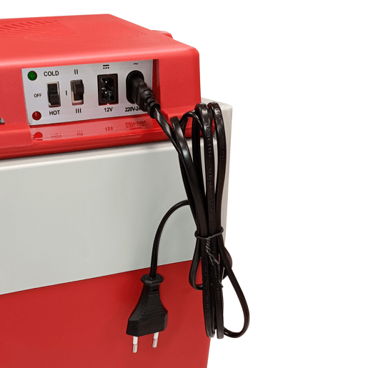 Briebe CF1153RED Geleira Eléctrica 28L, Refrigerador Eléctrico Portátil, Campismo Viagens 12V  220 - 240V, Refrigeração e Aquecimento, 55, Vermelho