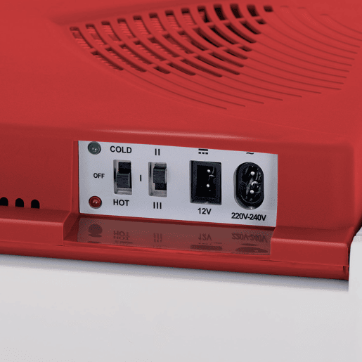 Briebe CF1153RED Geleira Eléctrica 28L, Refrigerador Eléctrico Portátil, Campismo Viagens 12V  220 - 240V, Refrigeração e Aquecimento, 55, Vermelho