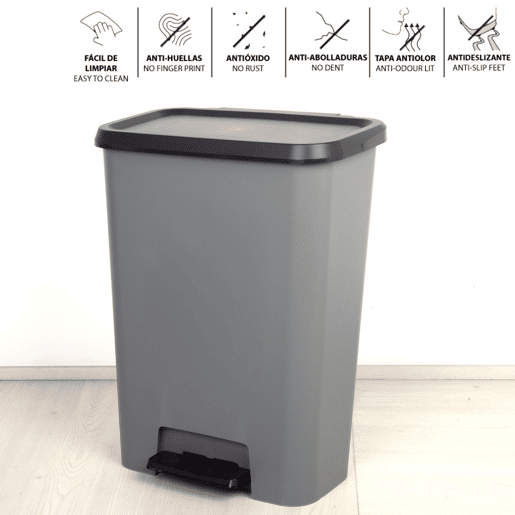 Curver Caixote do lixo Compatta 50L cinzento Curver Caixote do lixo Compatta 50L cinzento