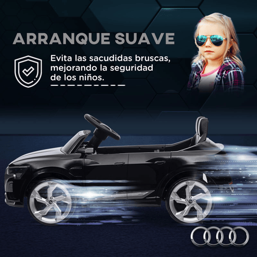 AIYAPLAY Carro Elétrico para Crianças acima de 3 Anos Carro Audi Q8 Etron Sportback Infantil com Bateria 12V Controlo Remoto Faróis Buzina e Música 98x49,5x43 cm Preto AIYAPLAY Carro Elétrico para Crianças acima de 3 Anos Carro Audi Q8 Etron Sportback Infantil com Bateria 12V Controlo Remoto Faróis Buzina e Música 98x49,5x43 cm Preto