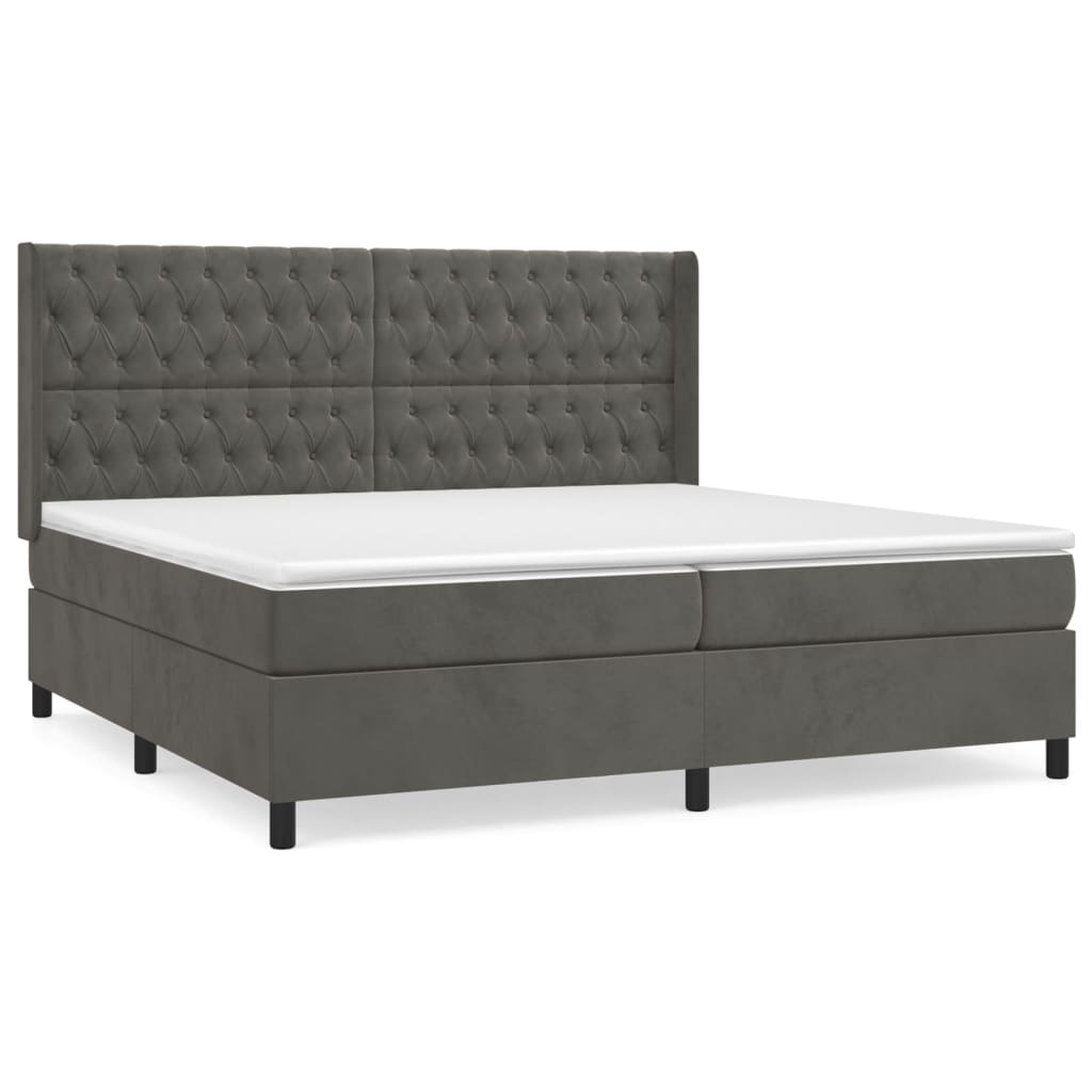 Cama box spring 200x200 Gris Oscuro