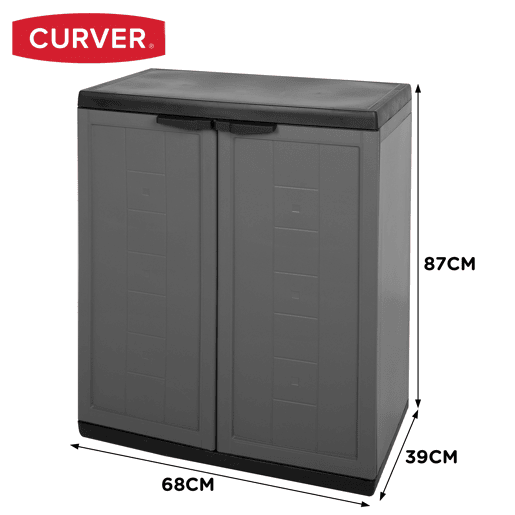 Curver Armário sob resina 1 prateleira 68x39x87 cm