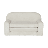 Sofá cama infantil em veludo cotelê desdobrável, Cleo, Creme, 90x43x51.5 cm