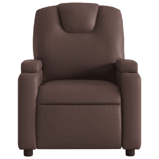 vidaXL Poltrona massagens reclinável elétrica couro artif. castanho vidaXL Poltrona massagens reclinável elétrica couro artif. castanho