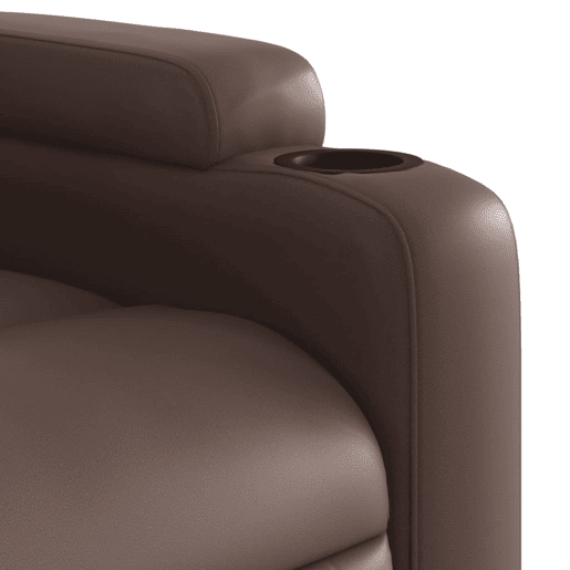 vidaXL Poltrona massagens reclinável elétrica couro artif. castanho vidaXL Poltrona massagens reclinável elétrica couro artif. castanho